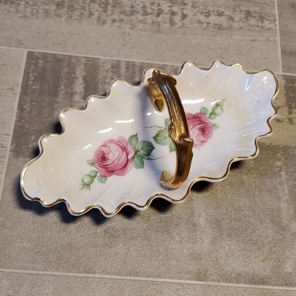 Vintage Stunning Rose Mini Tray